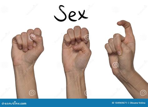 A Word Of Sex Shown By Hands On An Alphabet For The Deaf Mute On Stock Image Image Of School