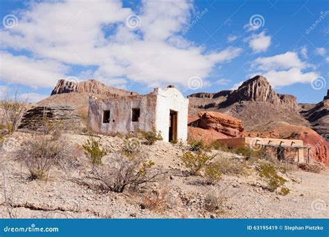 Desert Landscape With Historic Adobe Buildings Stock Image Image Of