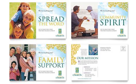 Church Postcard Templates And Design Examples