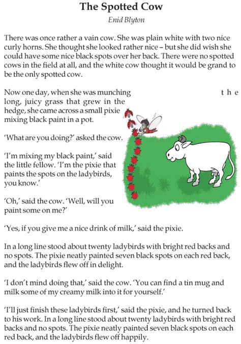 Grade 3 Reading Lesson 3 Short Stories The Spotted Cow Short