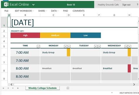 If your desktop excel app doesn't have the template you want make your own. How To Easily Create Class Schedules Using Excel