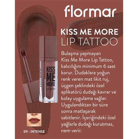 Flormar Kiss Me More Lip Tattoo 09 Intense 38 Gm Jiomart