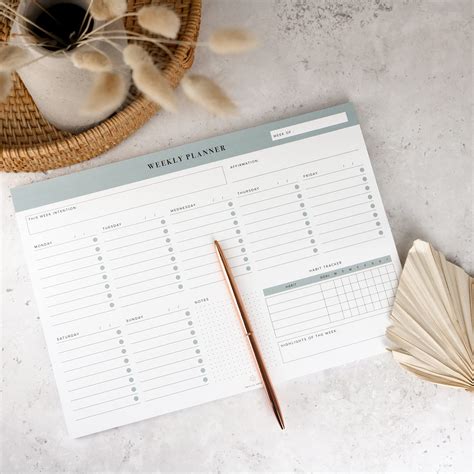 Buy Minimalist Weekly Planner Notepad Weekly Deskpad Undated Daily