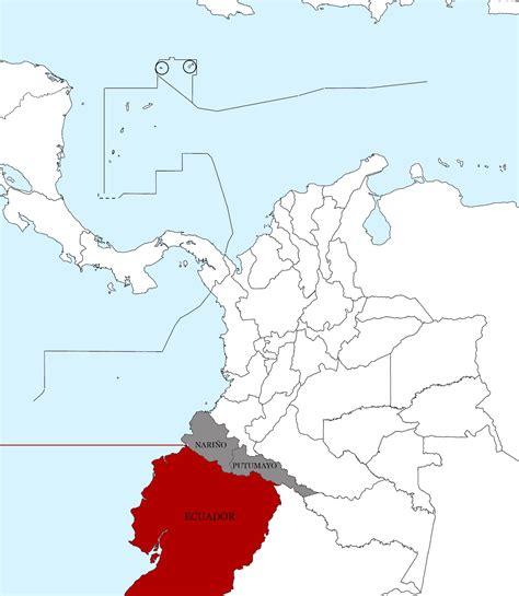 Mapa De Las Fronteras Maritimas De Colombia