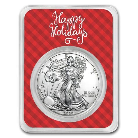 Buy 2020 1 Oz Silver American Eagle Happy Holidays Red Plaid Apmex