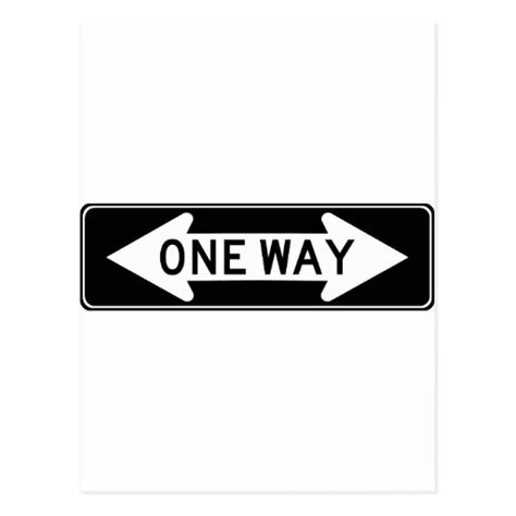 One Way Arrow Both Highway Sign Postcard Zazzle