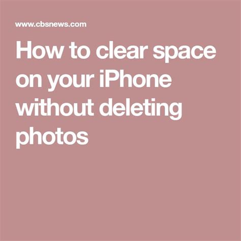 How To Clear Space On Your Iphone Without Deleting Photos Iphone