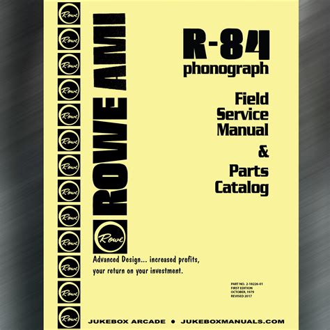 ami rowe r 84 service manual parts catalog and troubleshooting guide