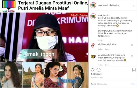 Sembunyikan Wajah Di Balik Masker Putri Amelia Minta Maaf Terjerat Kasus Dugaan Prostitusi Online