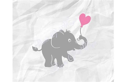 Elephant Svg Elephant Balloon Svg Baby Shower Svg