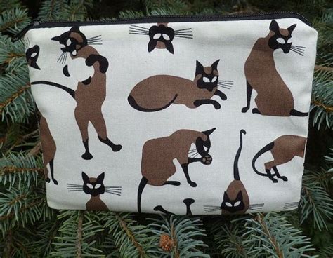 Custom Order For Kim Siamese Cats Zippered Bag Makeup Case Etsy