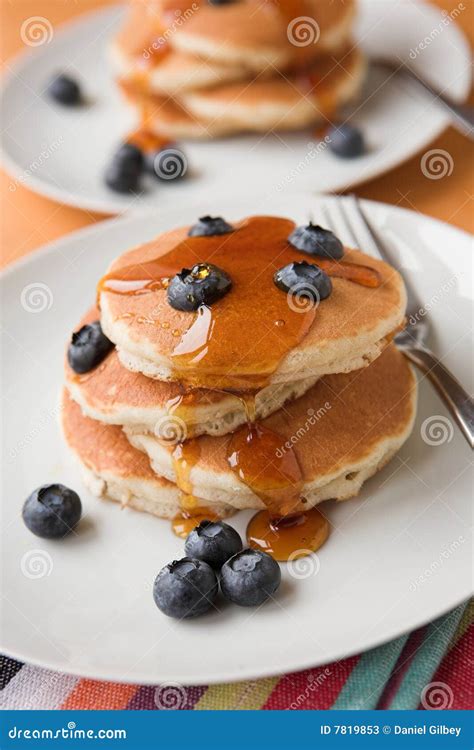 Blueberries And Pancakes Stock Image Image Of Cook 7819853