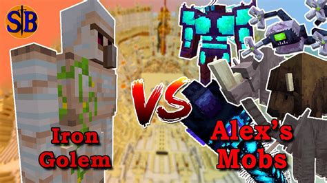 Iron Golem Vs Every Alex Mobs Minecraft Mob Battle Youtube