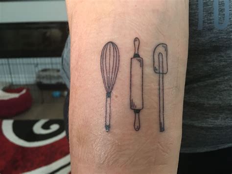 My New Baking Tattoo Whisk Rolling Pin And Spatula Cooking Tattoo