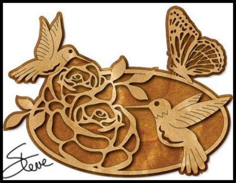 Roses And Humming Birds Scroll Saw Pattern Beginnerwoodworking