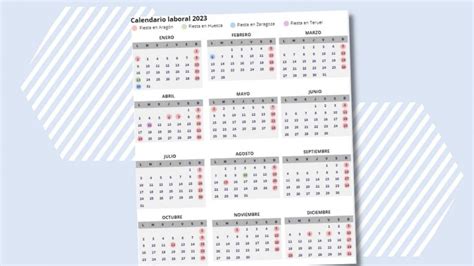 Calendario Laboral 2023 De Zaragoza Con Los Festivos De La Provincia