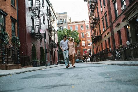 Affectionate Young Couple In New York City By Stocksy Contributor Simone Wave Stocksy