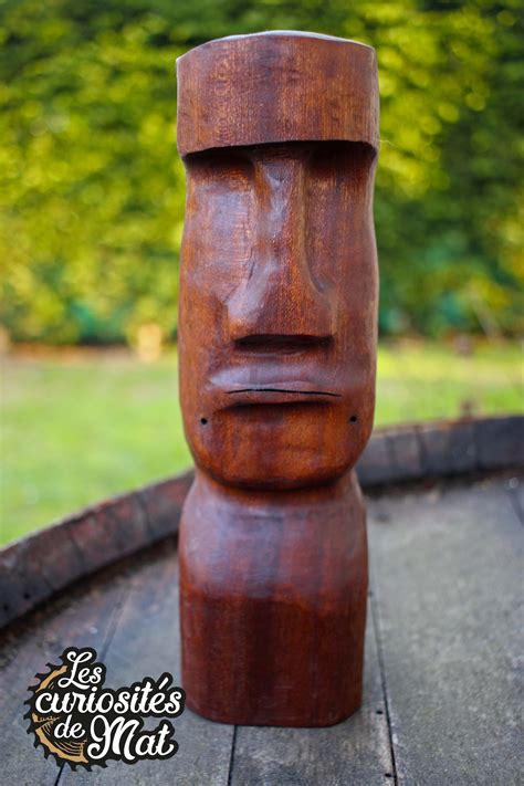 Moaï Bois In 2020 Tiki Head Tiki Statues Wood Carving Art