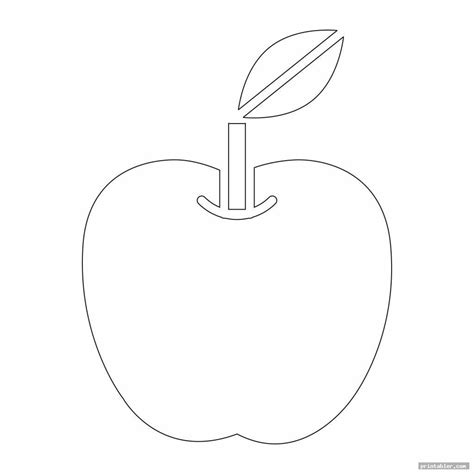 Printable Apple Template For Preschool