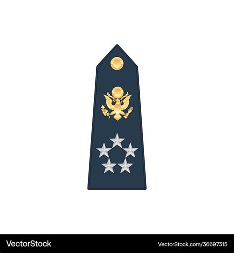 Colonel General Naval Or Air Forces Rank Isolated Vector Image