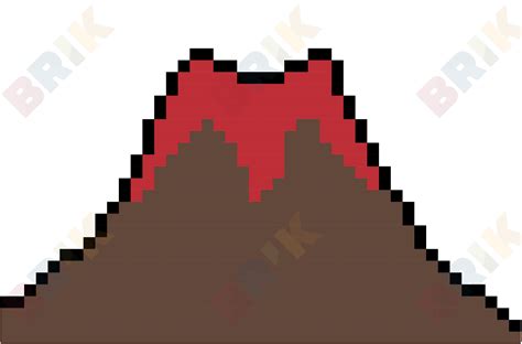 Volcano Pixel Art Brik