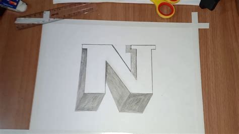 How To Draw The Letter N In 3dchhouvornn Youtube
