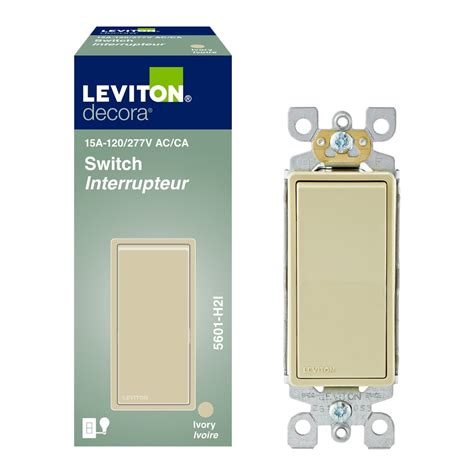 Leviton Decora Single Pole Switch Ivory The Home Depot Canada