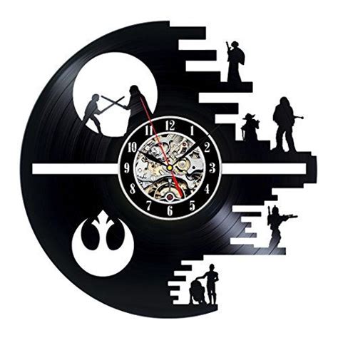 Decorative Vinyl Record Wall Clock T Star Wars Design