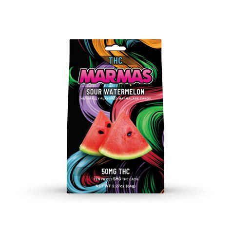 Marmas Sour Watermelon 50mg 10 Pack Leafly