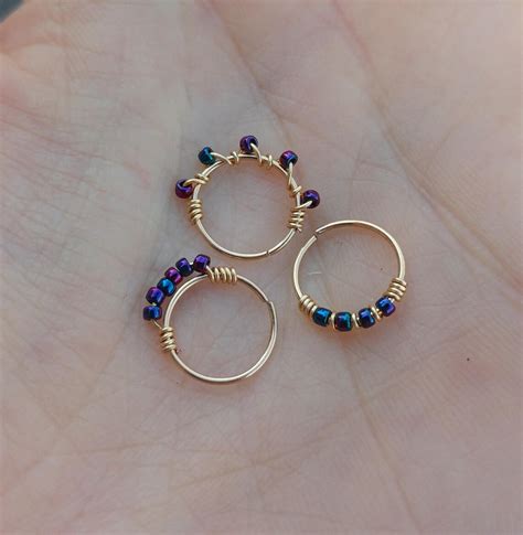 women s nose ring cute nose ring tiny hoop for nose etsy