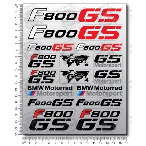 Bmw F800gs 2 Parts Motorcycle Motorbike Decal Sticker Set 31 Pcs F800