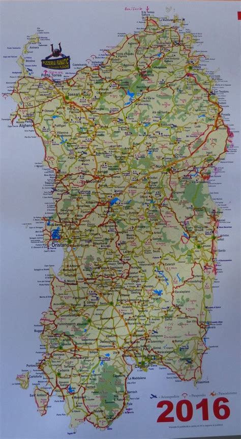 Mit praktischer sardinien karte für unterwegs. Landkarte Von Sardinien Italien
