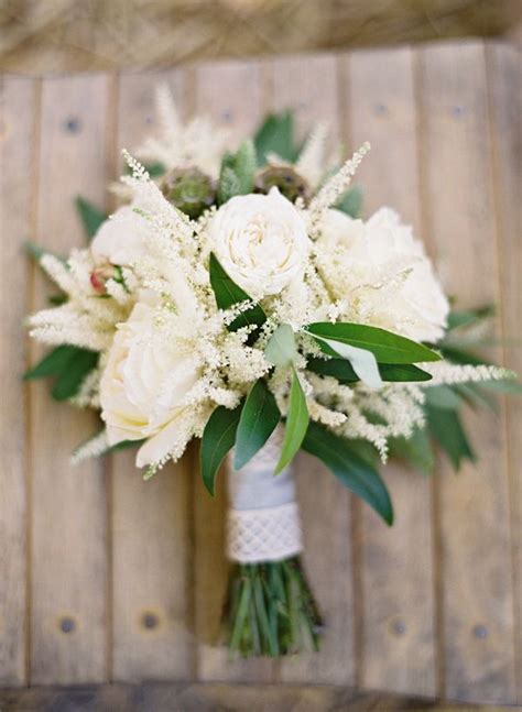 White Rose Astilbe Winter Bouquet Wedding Ideas Pinterest