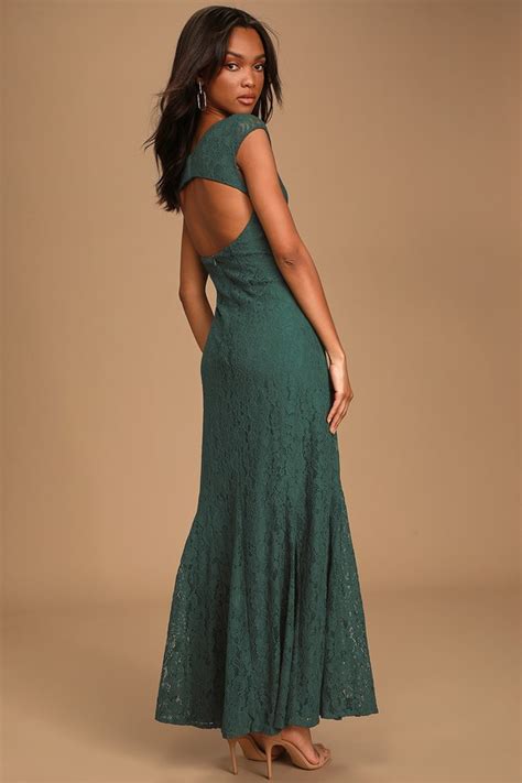 chic green maxi dress lace maxi gown backless maxi dress lulus