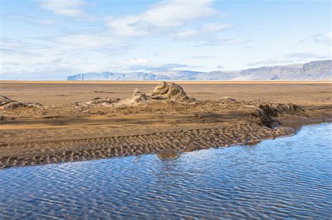 Scenic Landscape Of Raudisandur Beach West Fjords Iceland Stock Photo