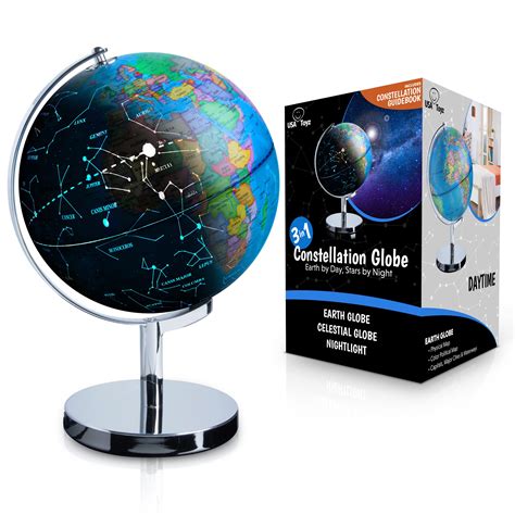 Buy Usa Toyz Illuminated Globe Of The World With Stand 3in1 World