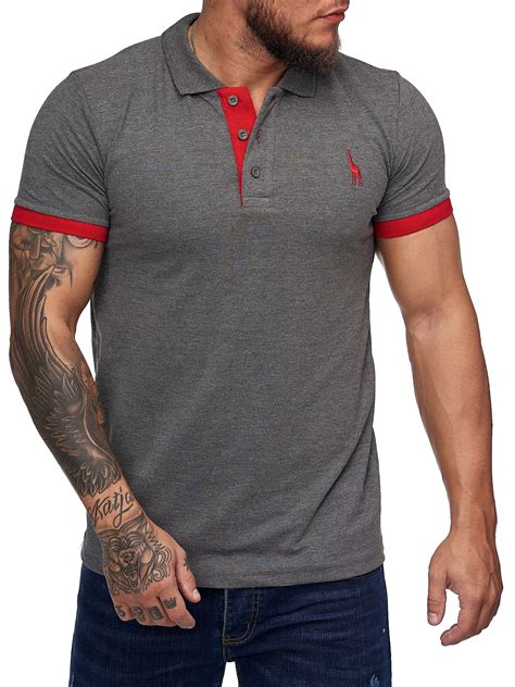 Poloshirt Polohemd T Shirt Basic Kurzarm Einfarbig Slim Fit Polo Shirt Herren Ebay