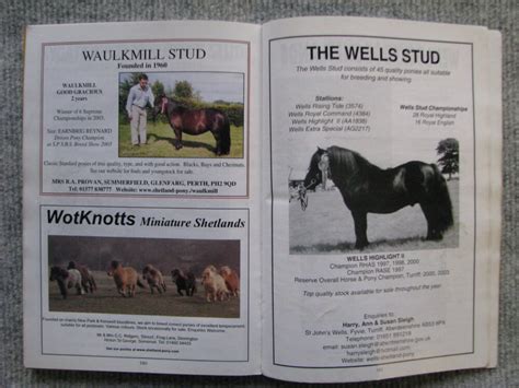 The Shetland Pony Stud Book Society 2004 Horse Books
