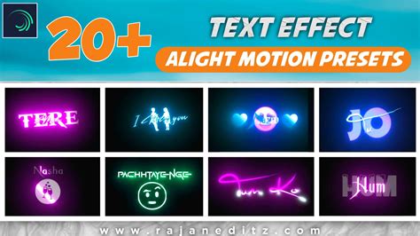 Alight Motion Text Presets Alight Motion Text Effect Presets