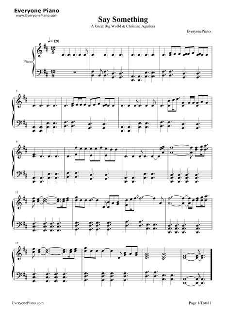Partition Piano Say Something Pdf
