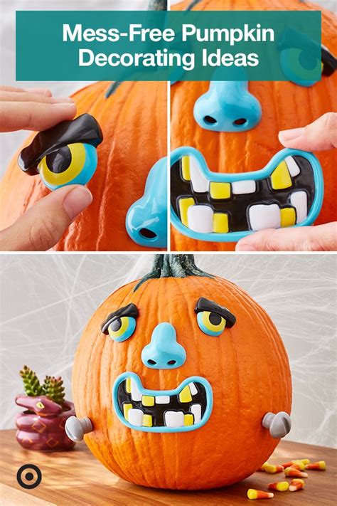 Want Jack O Lanterns Without The Mess Pumpkin Push In Face Kits For