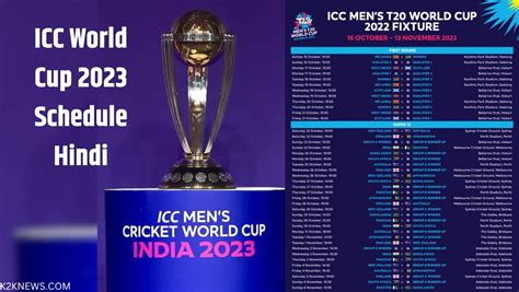 Icc World Cup 2023 Schedule Hindi
