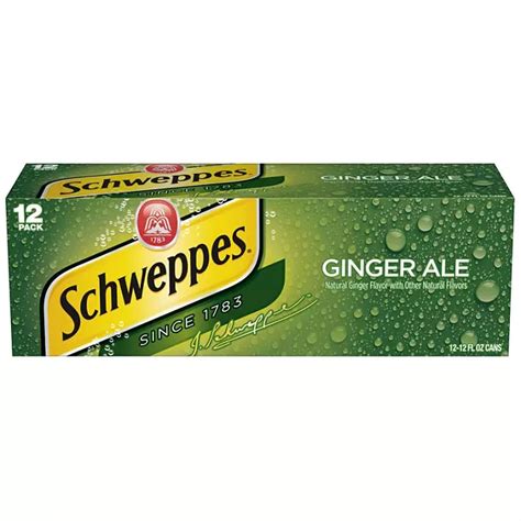 Schweppes Ginger Ale Soda 12 Fl Oz Cans 12 Pk Sams Club