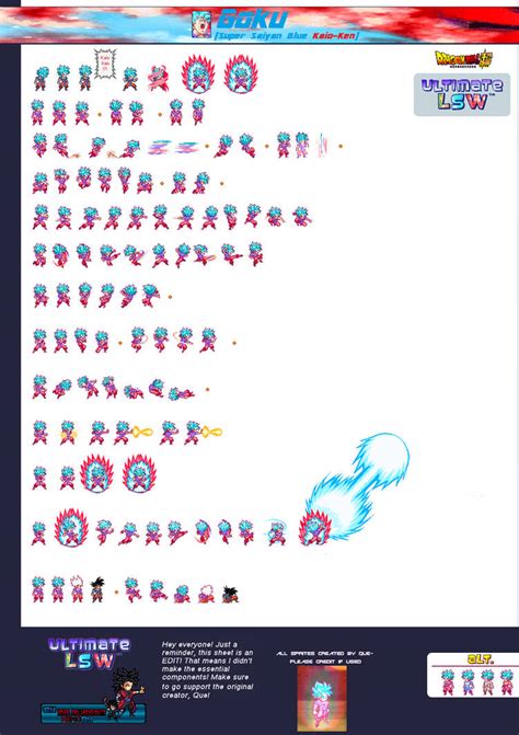 Goku Ssjb Damage Sprites Goku Ssjb Go Gi Sprite Sheet By Images And