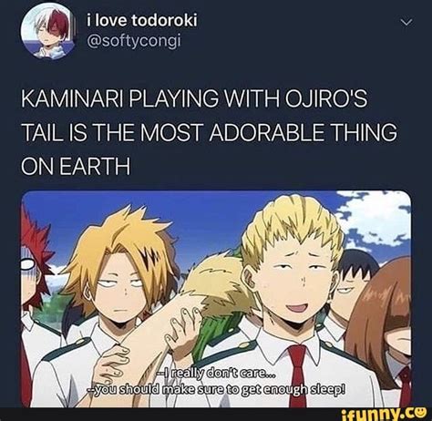Kaminari Playing With Ojiros Tail Is The Most Adorable Thing Ifunny