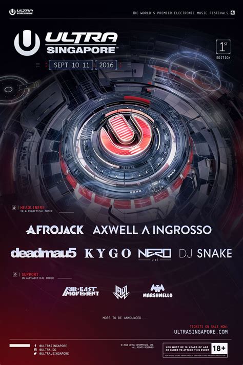 Ultra Singapore Announces Massive Phase One Lineup Ultra Music