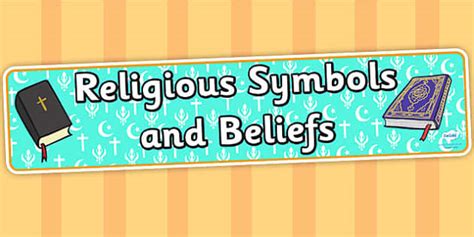 Religious Symbols And Beliefs Display Banner Teacher Made