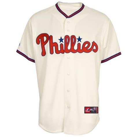 Majestic Philadelphia Phillies Cream Replica Baseball Jersey