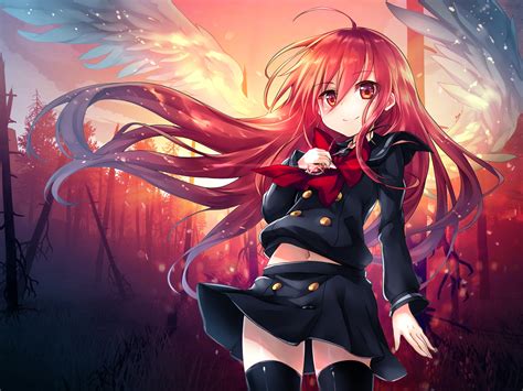 Wallpaper Anime Girl Fire Angel 4k Anime 8040