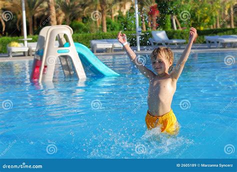 Happy Boy In Swimming Pool Royalty Free Stock Images Image 2605189